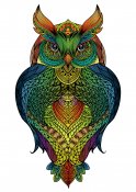 Rainbow Wooden Puzzle Owl (137 b)
