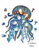 Rainbow Wooden Puzzle Jellyfish (106 b)