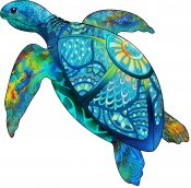 Rainbow Wooden Puzzle Sea Turtle (125 b)