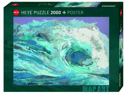 HE29872 Map Wave Map Art