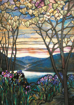 Pussel Konst Tiffany Magnolias och Iris 1000